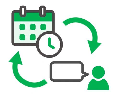 月一回のヒアリングと指導